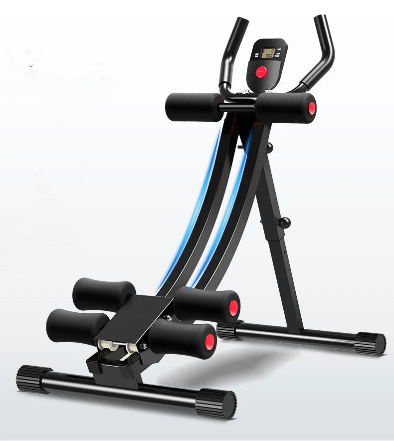 Dual Track Abdominal Trainer New Multi-Functional Home Exercise Machine Lazy Curler Compression for Abdominal Workouts Metal
