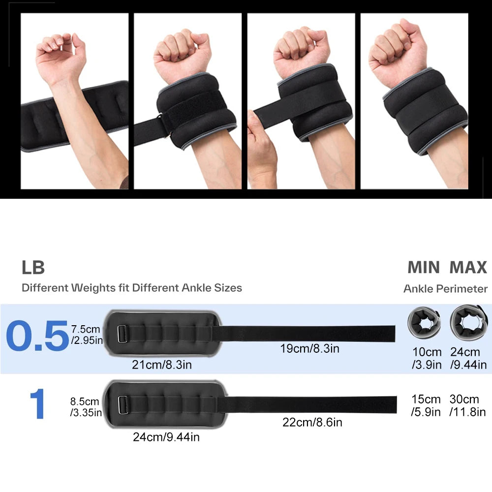 Moveforge Adjustable Ankle Weights – Leg & Arm Resistance Cuffs for Gym & Home Training