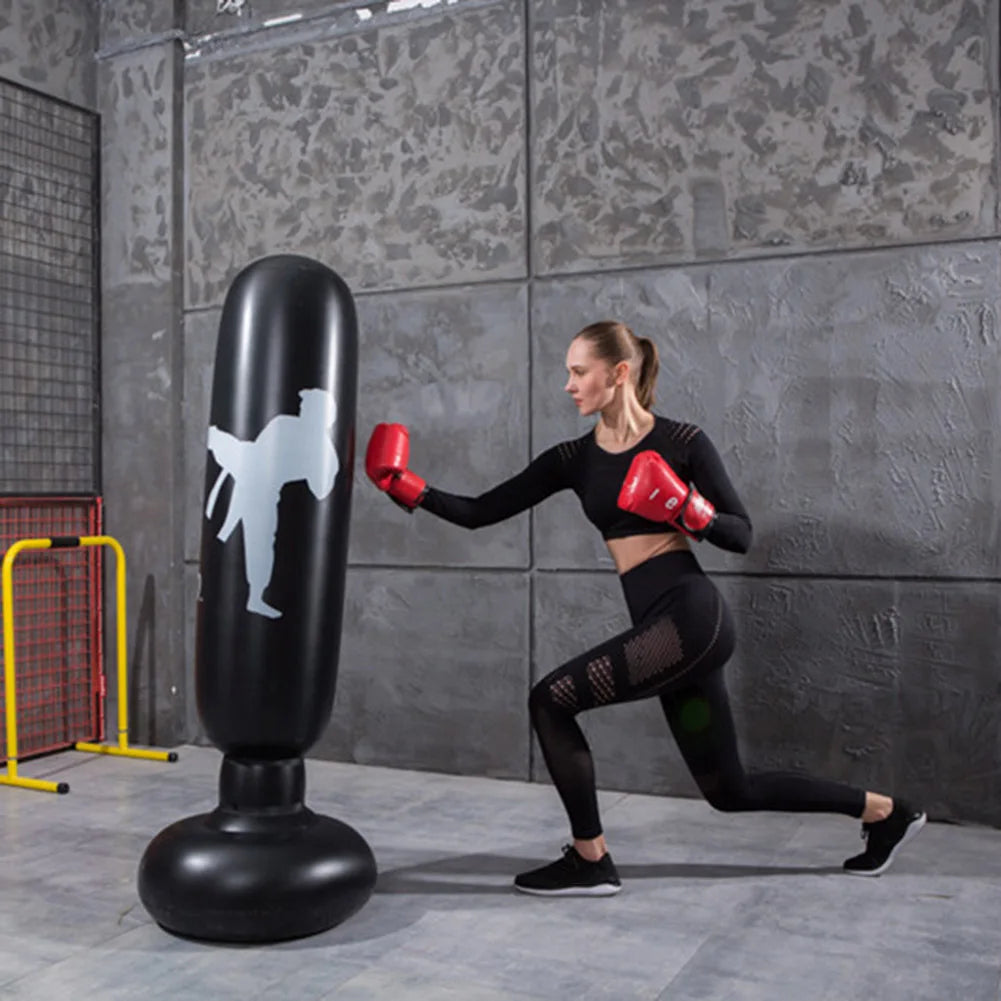 Moveforge Inflatable Punching Bag – Freestanding Water Base Sandbag for Boxing & Fitness