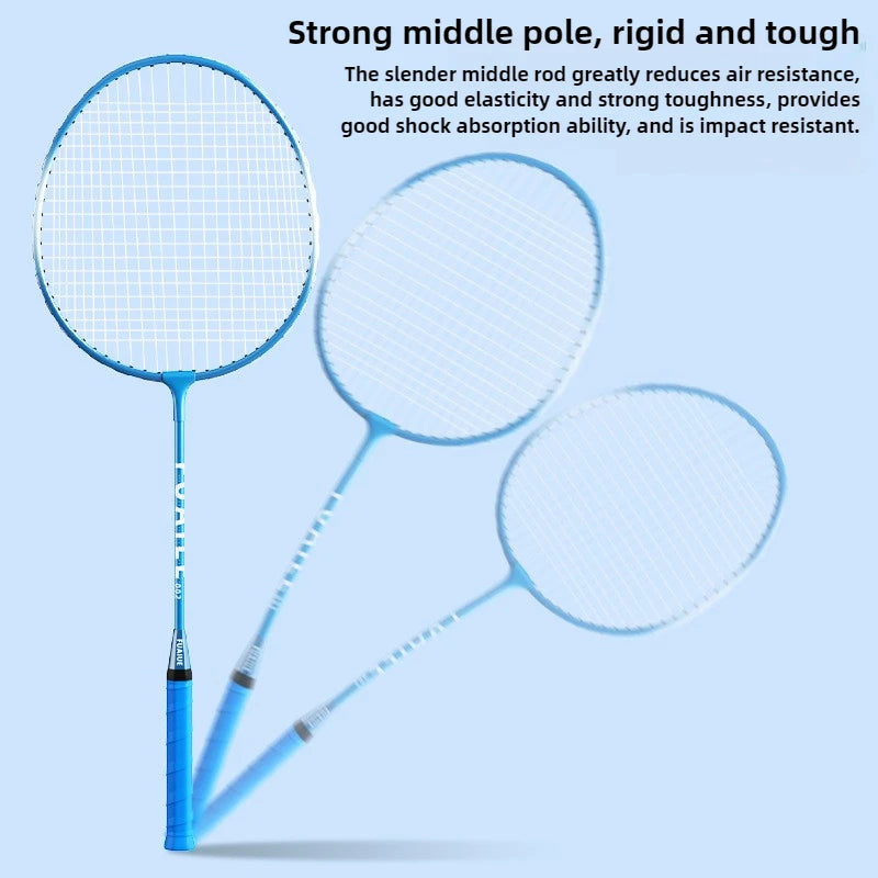 Moveforge Badminton Racket Set — Ferroalloy Frame with Bag & Shuttlecocks