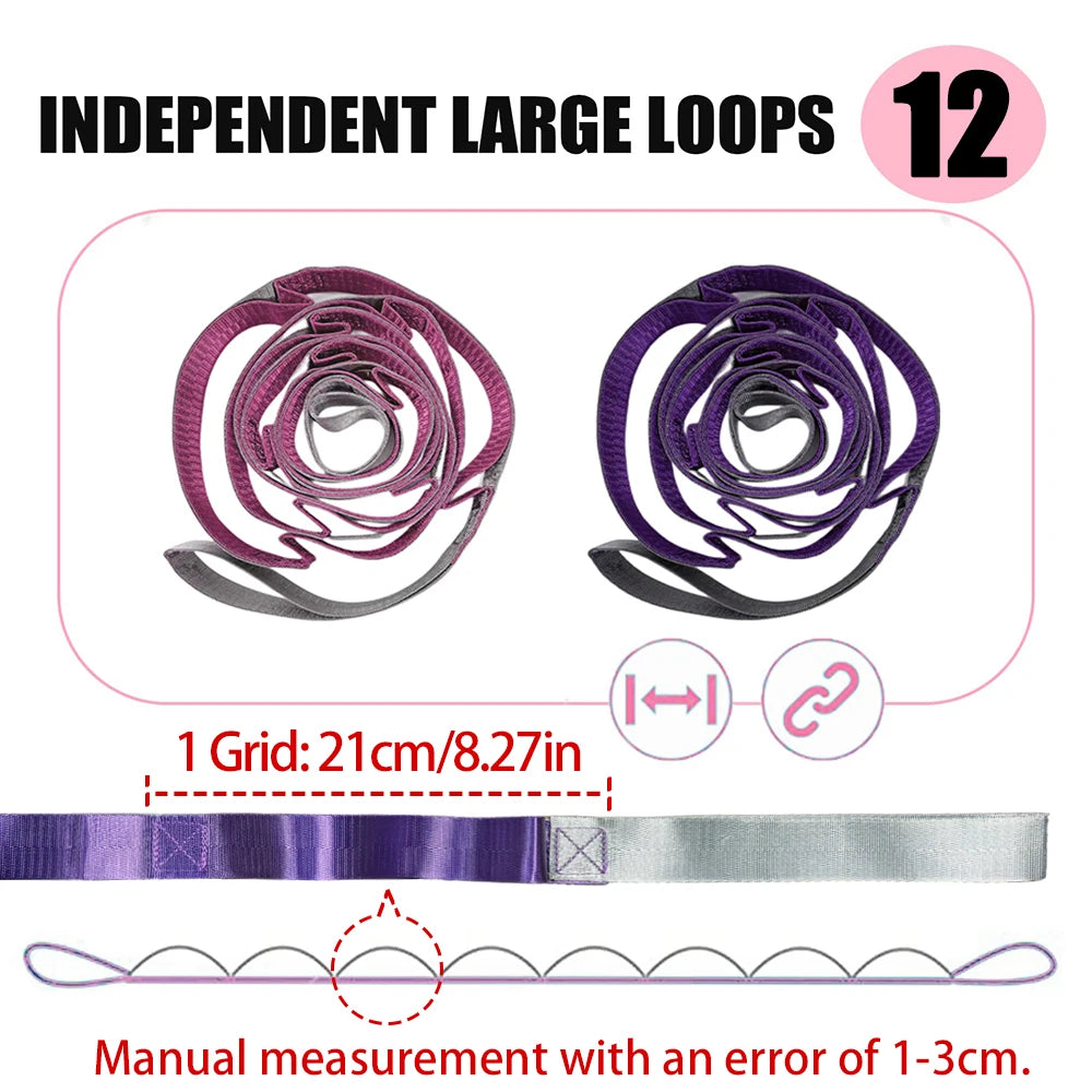 Moveforge Yoga Stretch Bands – Non-Elastic Flexibility & Workout Exercise Bands