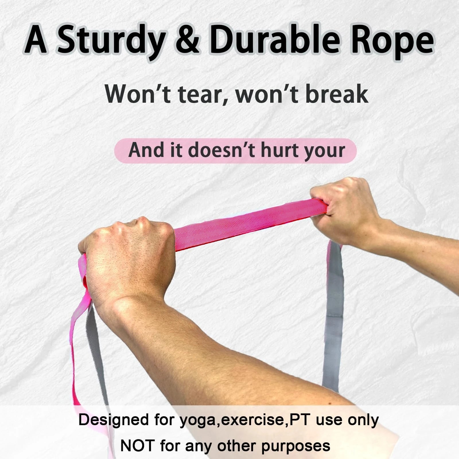 Moveforge Yoga Stretch Bands – Non-Elastic Flexibility & Workout Exercise Bands