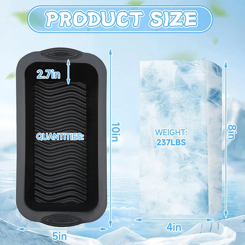 Large Ice Molds for Ice Bath Reusable Ice Block Molds for Cold Plunge Tub Durable and Deformity-proof in Freezing Silicone Molds - MoveforgeMoveforge