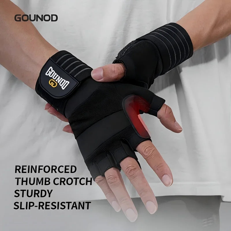 Moveforge Half Finger Fitness Gloves – Non-Slip Training Gloves for Boxing, Gym & Bodybuilding