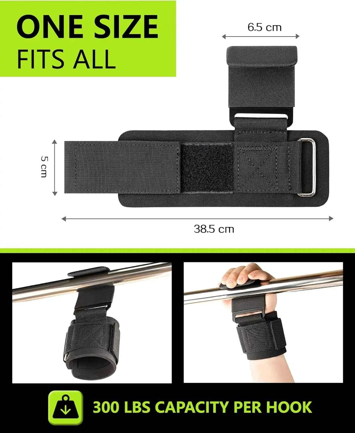 Moveforge Weight Lifting Hook Grips – Wrist Strap Pull-Up & Power Lifting Hand Hooks