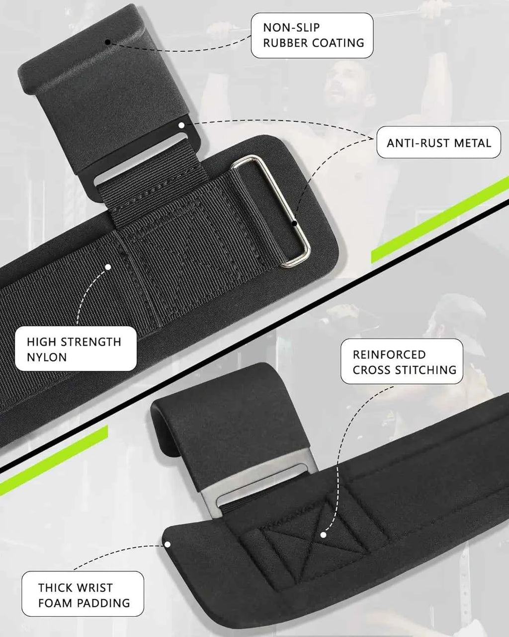 Moveforge Weight Lifting Hook Grips – Wrist Strap Pull-Up & Power Lifting Hand Hooks