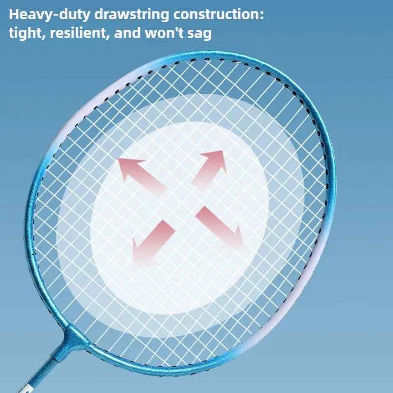Moveforge Badminton Racket Set — Ferroalloy Frame with Bag & Shuttlecocks