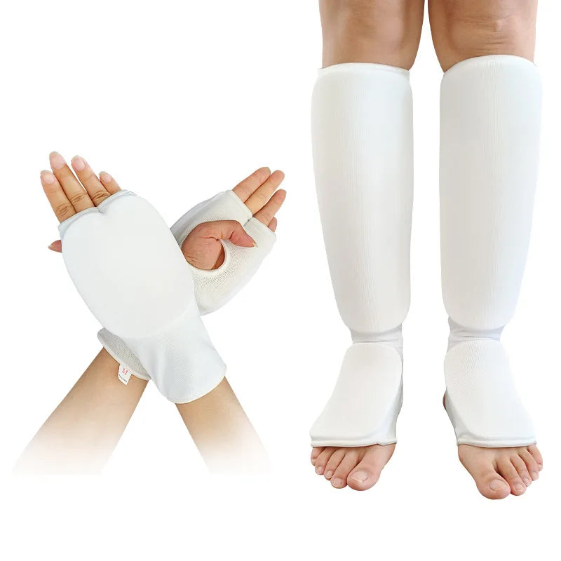 Moveforge Karate & Taekwondo Protective Gear Set – Shin, Hand, Wrist & Foot Guards