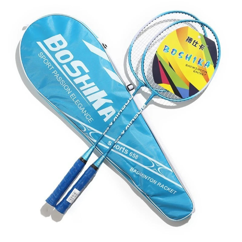 Moveforge Badminton Racket Set — Ferroalloy Frame with Bag & Shuttlecocks