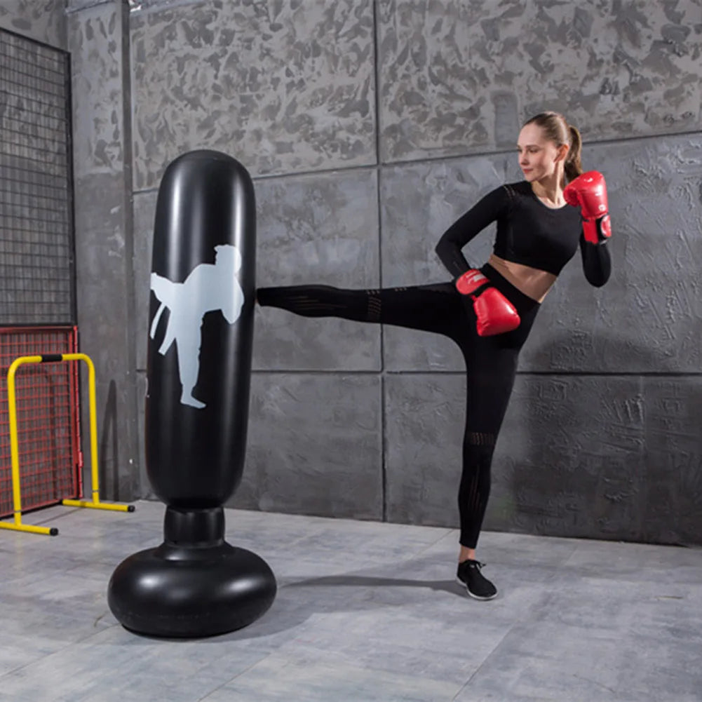 Moveforge Inflatable Punching Bag – Freestanding Water Base Sandbag for Boxing & Fitness