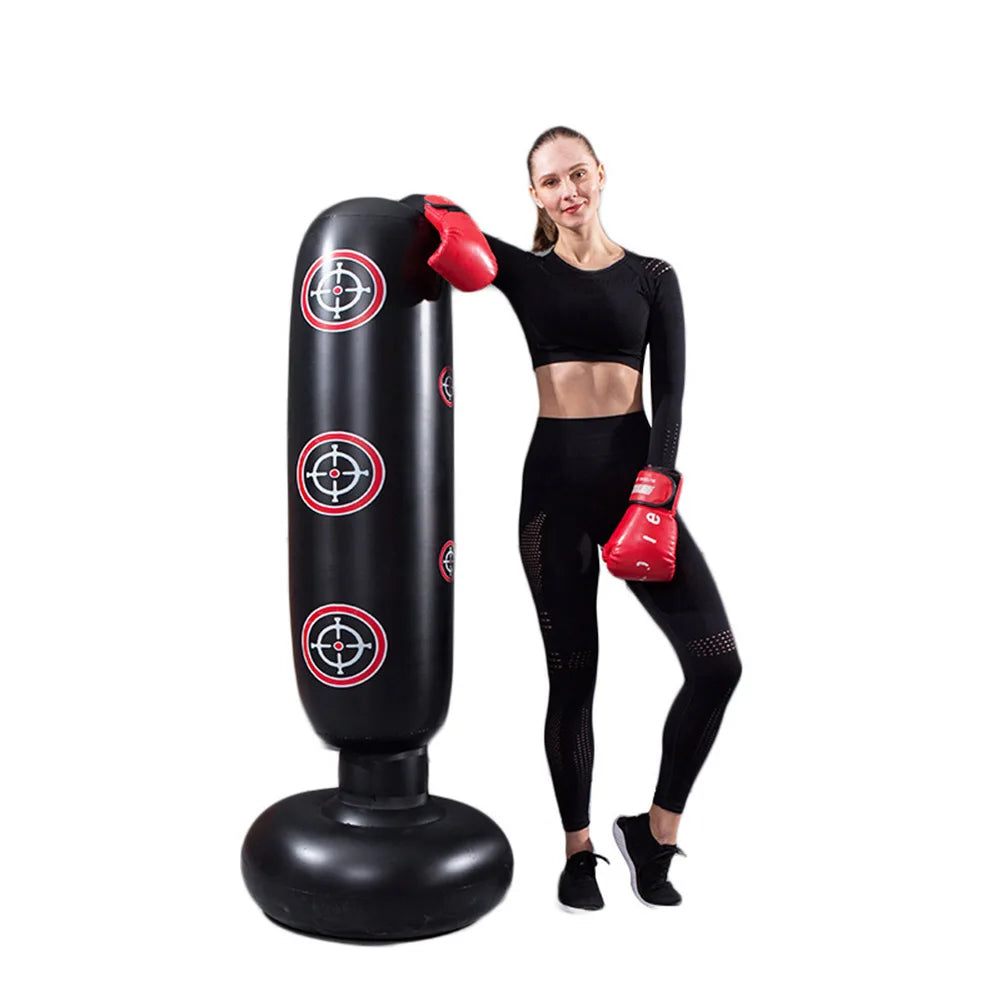 Moveforge Inflatable Punching Bag – Freestanding Water Base Sandbag for Boxing & Fitness