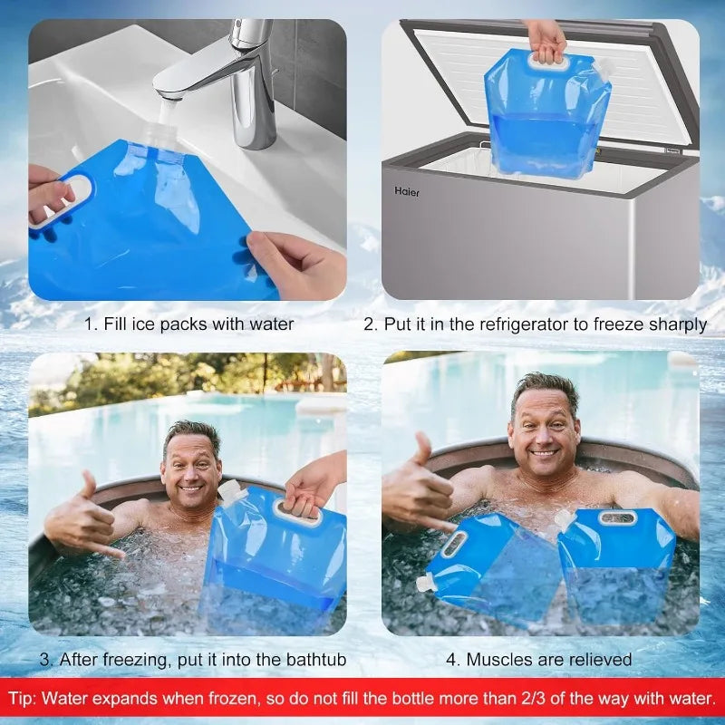 Moveforge Ice Bath Bags — Reusable Cold Plunge Ice Bags (5L & 10L) - MoveforgeMoveforge