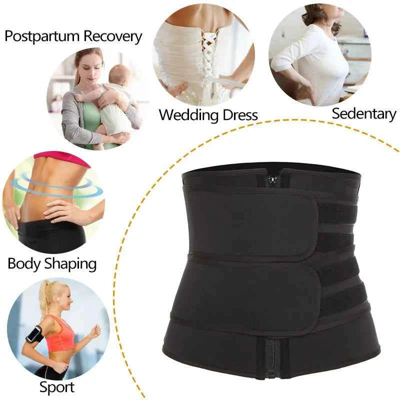 Moveforge Sweat Waist Trainer Belt – Slimming Fitness Girdle for Workouts
