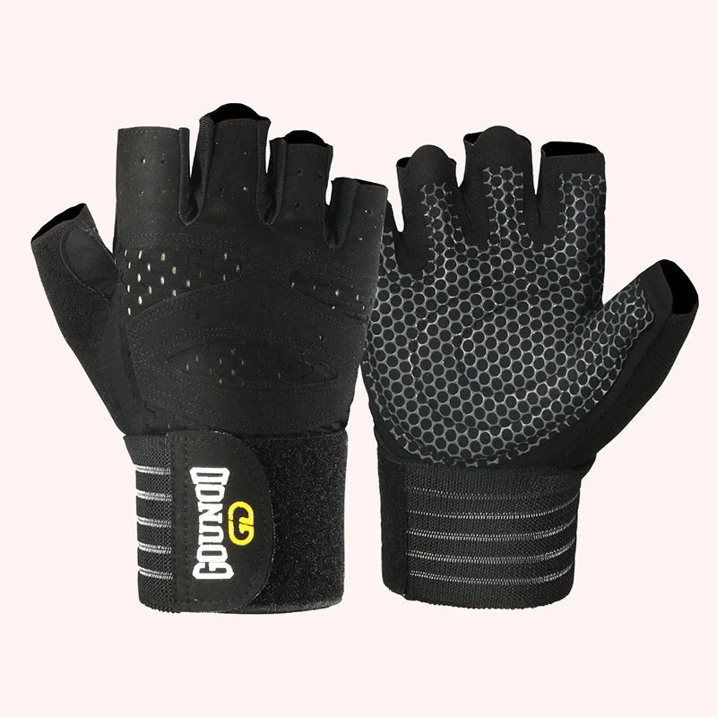 Moveforge Half Finger Fitness Gloves – Non-Slip Training Gloves for Boxing, Gym & Bodybuilding