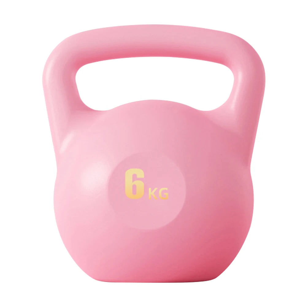 Soft water-filled kettlebell, pink 6kg, wide anti-slip handle