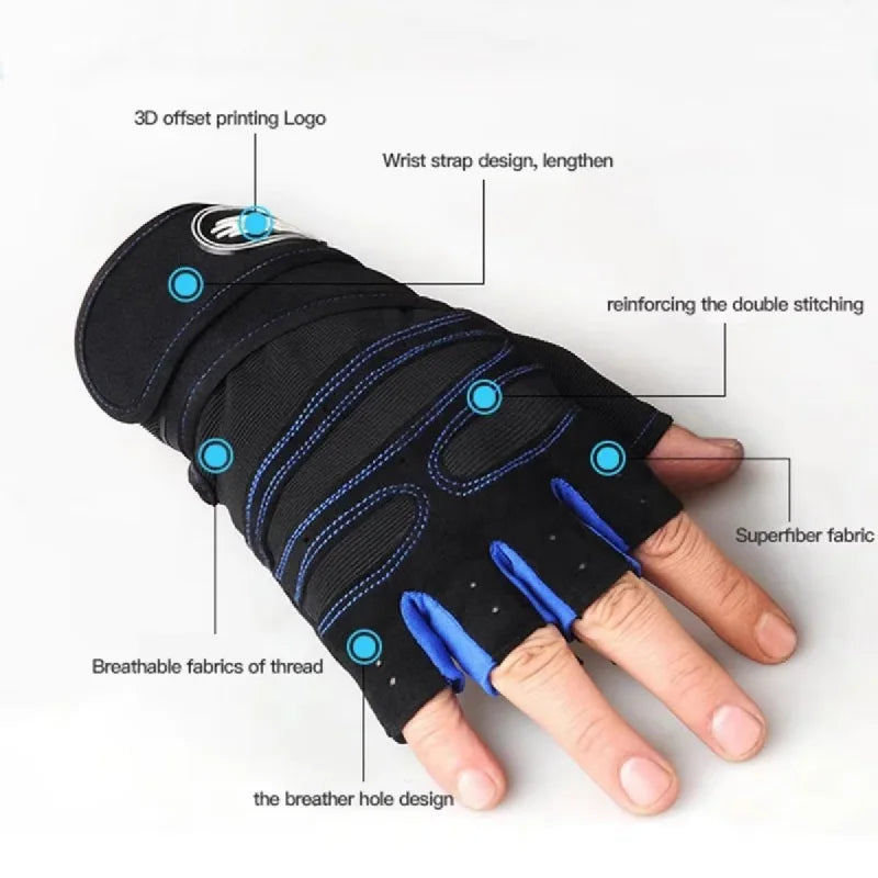 Moveforge Pro Grip Training Gloves – Anti-Slip Wristband Gloves for Weightlifting & Cycling