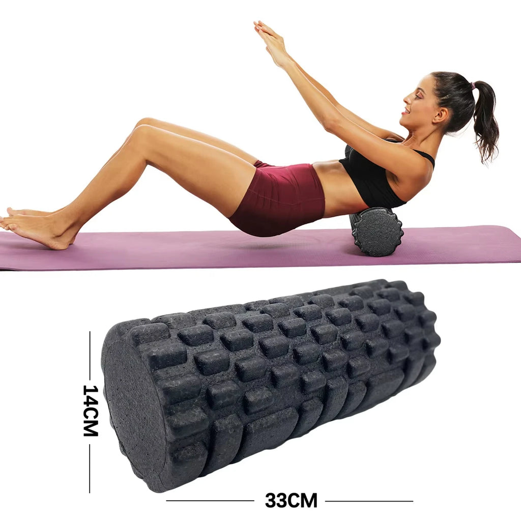 33cm Fitness Foam Roller Yoga Massage Roller EPP Pilates Foam Body Muscle Massage Roller Therapy Exercises Gym Home Exercise - MoveforgeMoveforge
