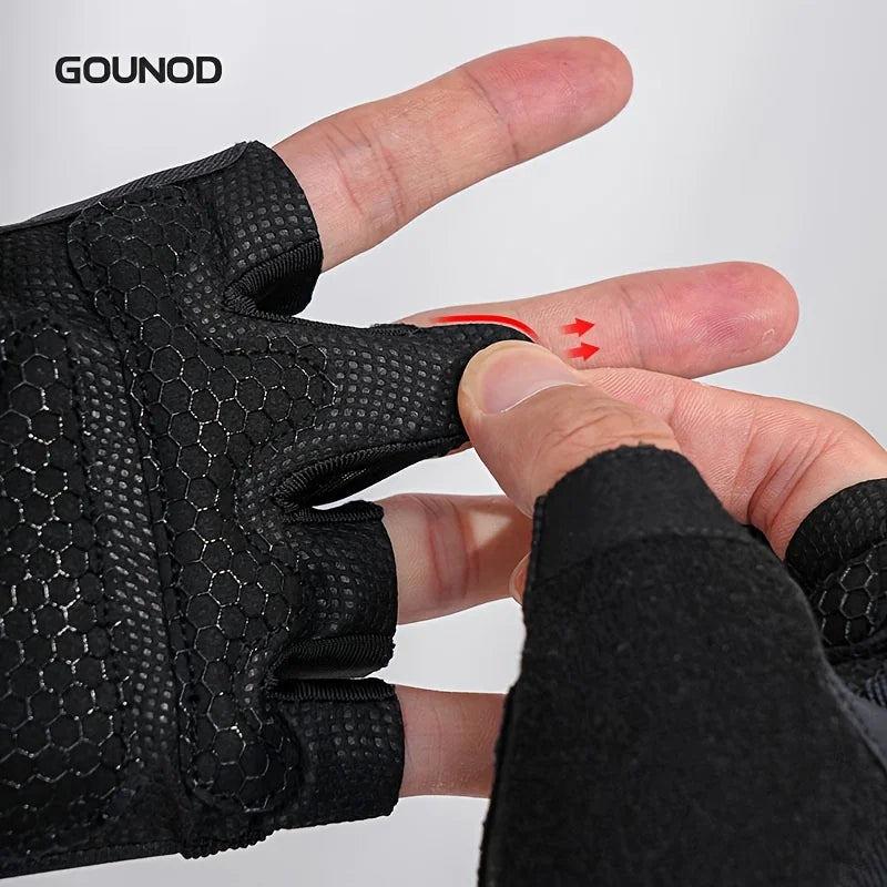 Moveforge Half Finger Fitness Gloves – Non-Slip Training Gloves for Boxing, Gym & Bodybuilding