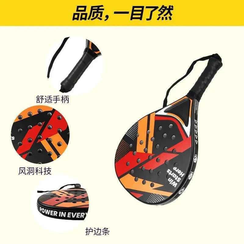 Padel Racket with Carbon Fiber Surface & EVA Memory Foam Core – Lightweight, Well-Balanced Padel for Beginners and Intermediate (Copy)