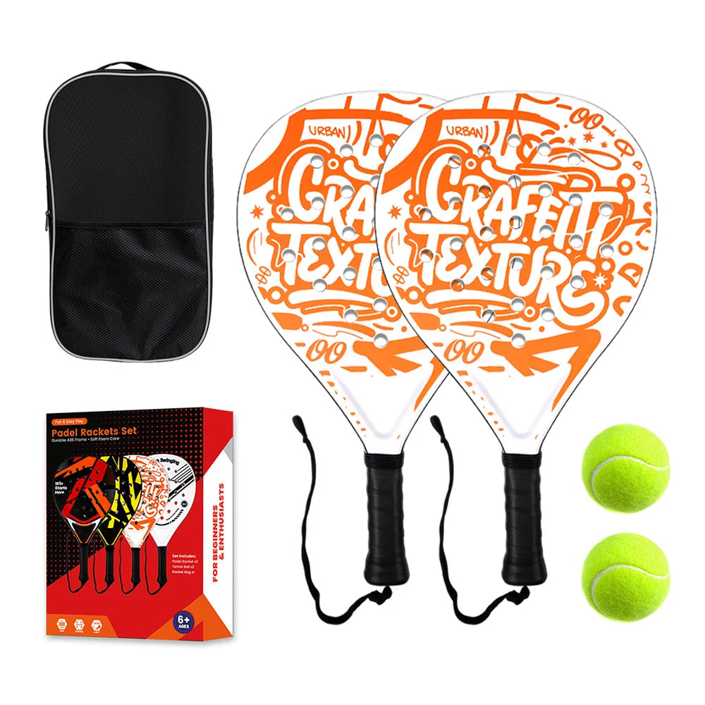 Padel Racket with Carbon Fiber Surface & EVA Memory Foam Core – Lightweight, Well-Balanced Padel for Beginners and Intermediate (Copy)