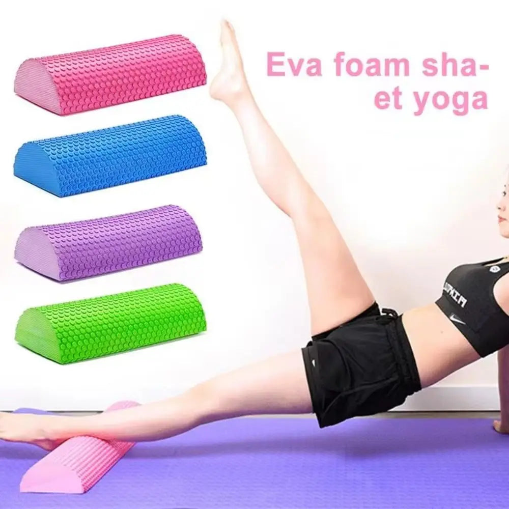 Half Round 30cm EVA Massage Foam Roller Yoga Pilates Fitness Balance Yoga Blocks With Massage Floating Point Yoga Pilates Roller - MoveforgeMoveforge