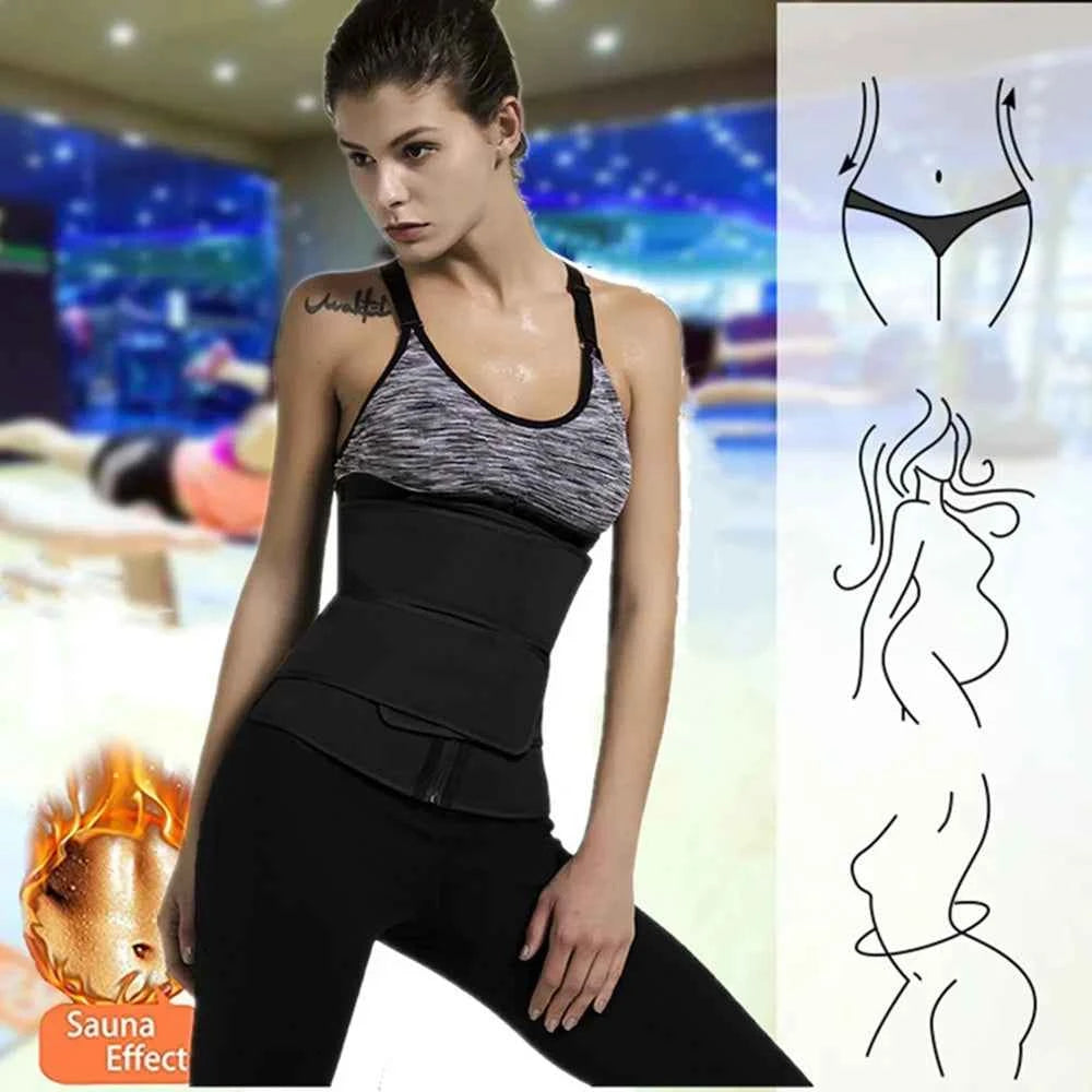 Moveforge Sweat Waist Trainer Belt – Slimming Fitness Girdle for Workouts