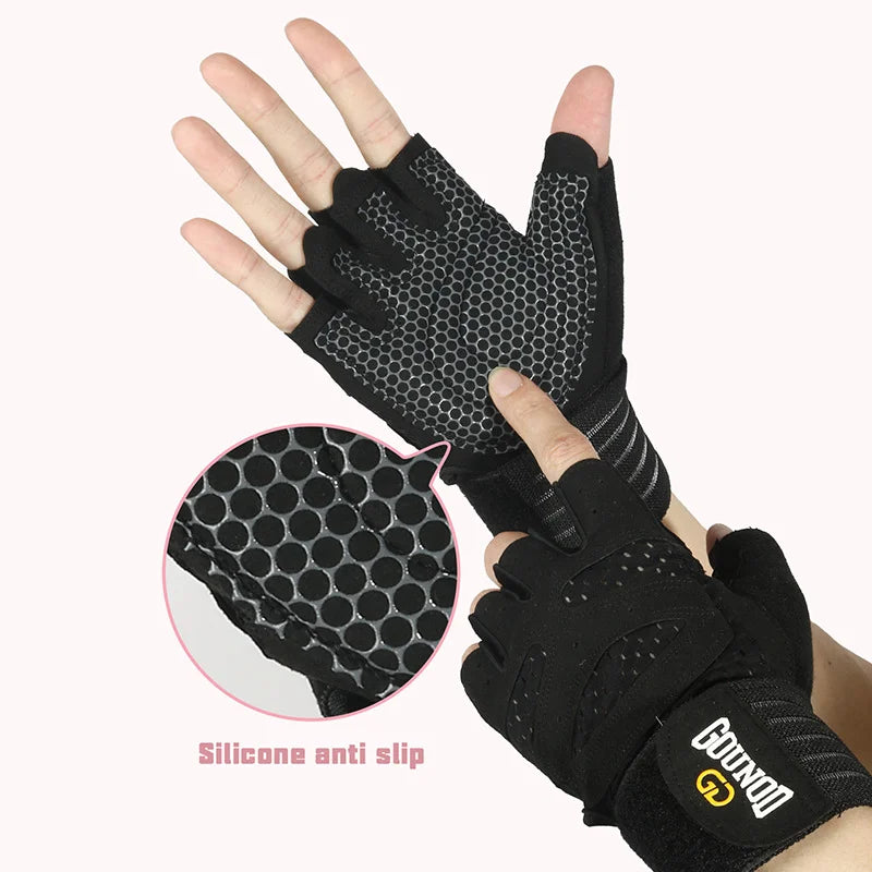 Moveforge Half Finger Fitness Gloves – Non-Slip Training Gloves for Boxing, Gym & Bodybuilding