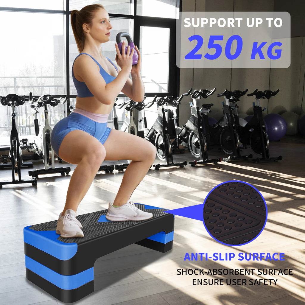 Moveforge Adjustable Aerobic Step Platform – 68.5cm Non-Slip Exercise Step for Home Workouts