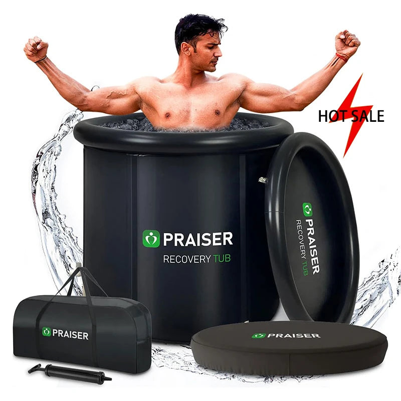 Moveforge Cold Plunge Barrel — 80cm Round Ice Bath Tub for Adults - MoveforgeMoveforge