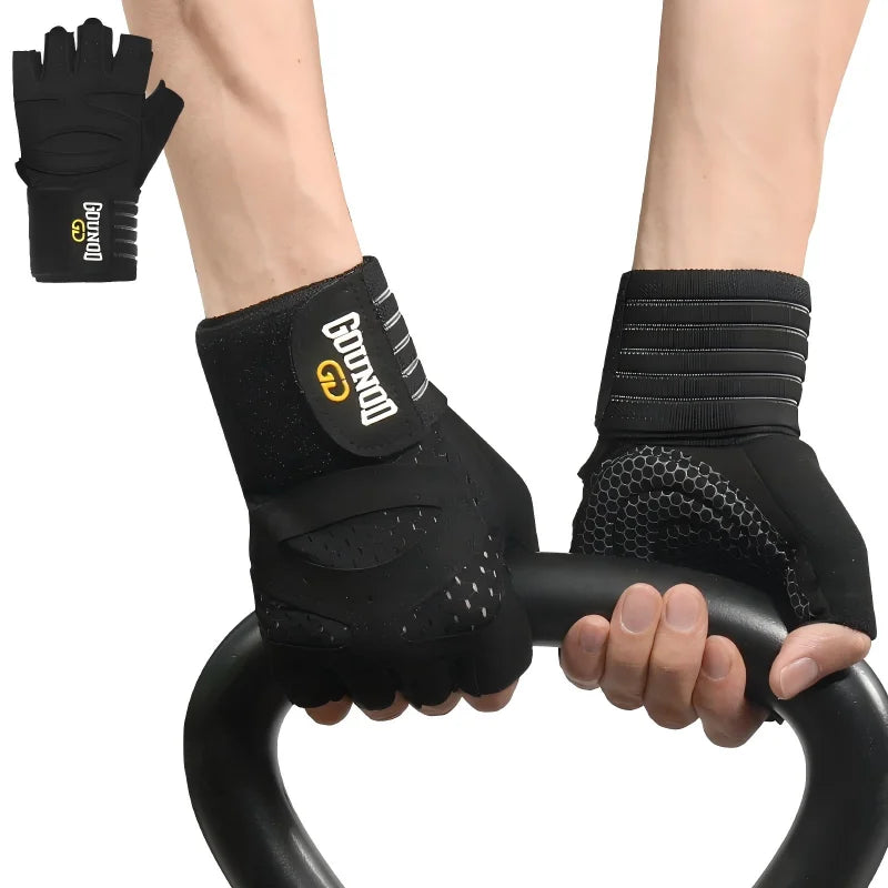 Moveforge Half Finger Fitness Gloves – Non-Slip Training Gloves for Boxing, Gym & Bodybuilding