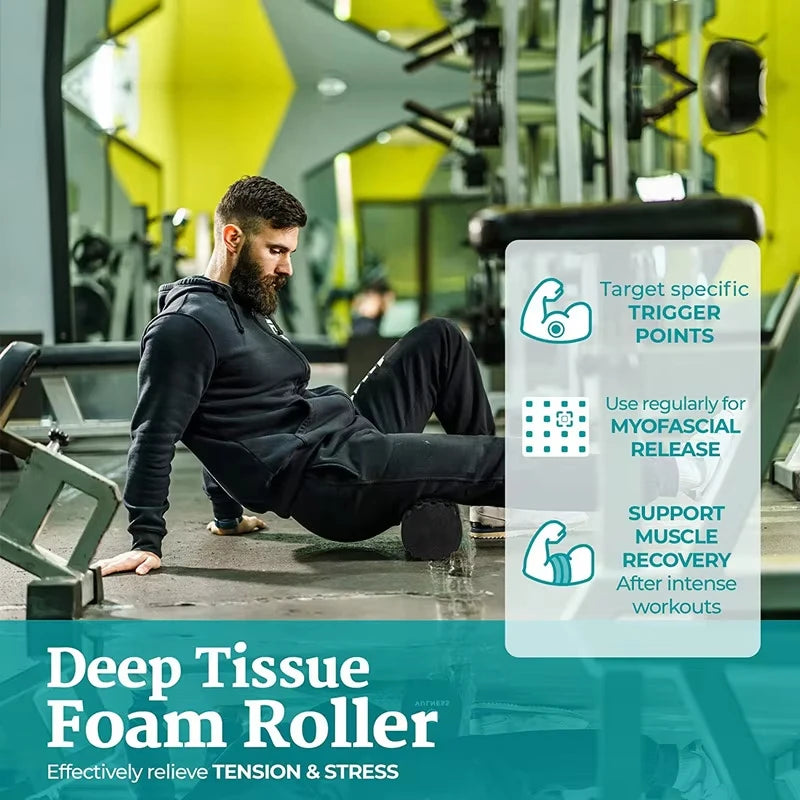 33cm Fitness Foam Roller Yoga Massage Roller EPP Pilates Foam Body Muscle Massage Roller Therapy Exercises Gym Home Exercise - MoveforgeMoveforge