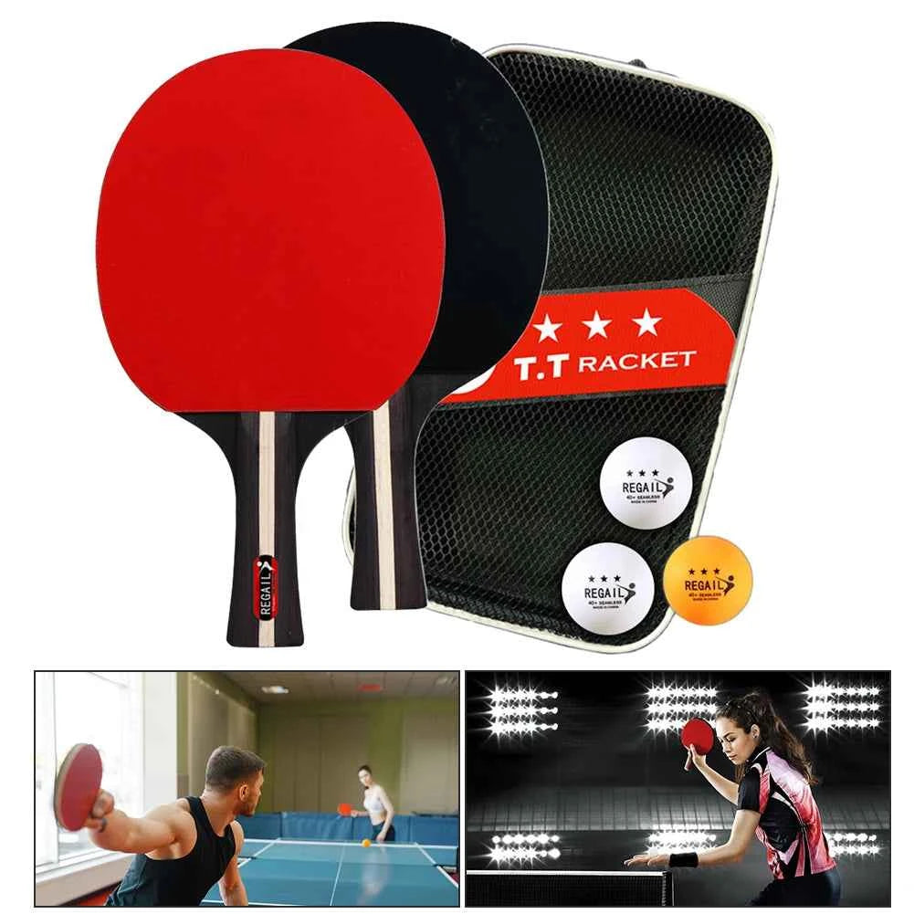 Moveforge Table Tennis Set — 2 Rackets, 3 Balls & Bag for Tournament Play