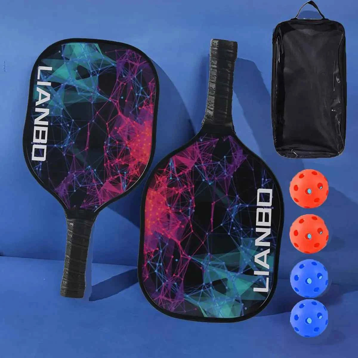 Moveforge Pickleball Rackets Set — 2 Paddles & 4 Balls