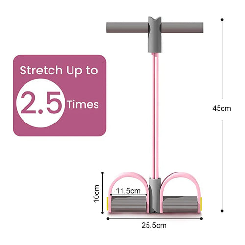 Moveforge 4-Tube Resistance Band Set – Pedal Puller for Full-Body Strength Training