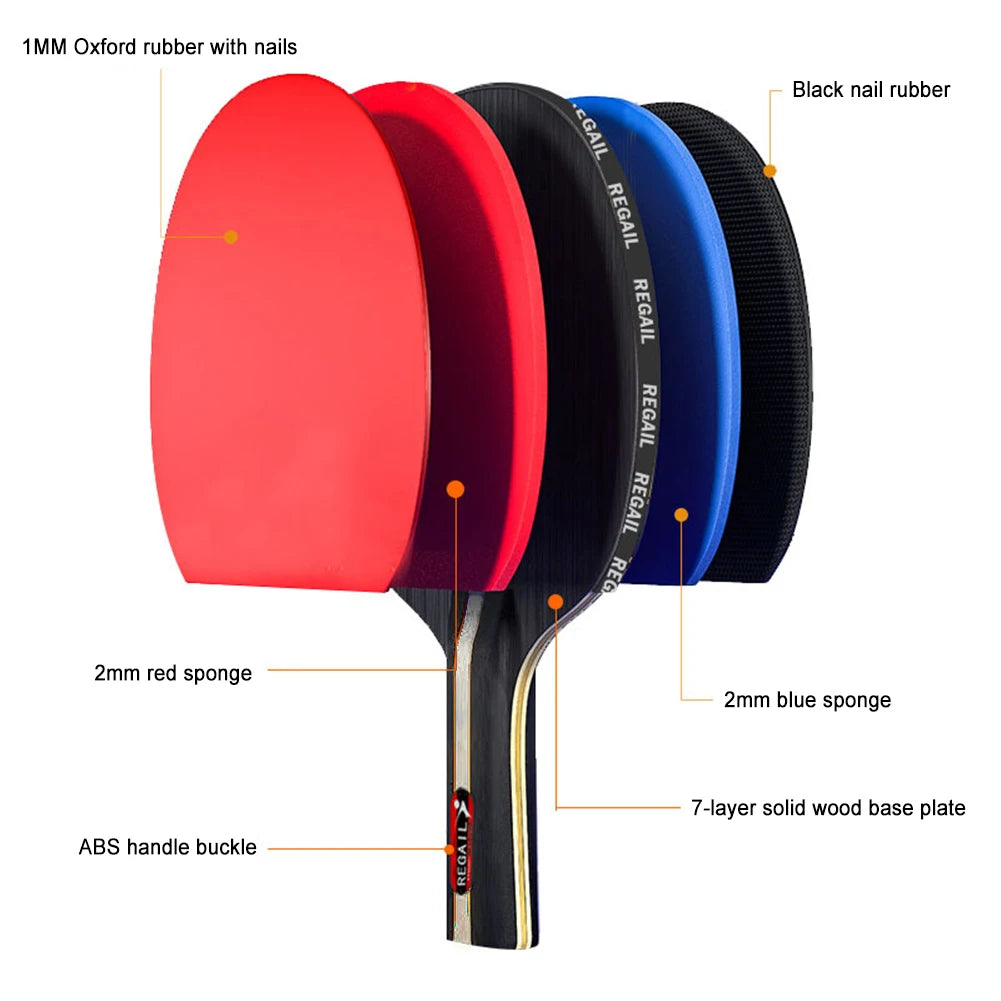 Moveforge Table Tennis Set — 2 Rackets, 3 Balls & Bag for Tournament Play