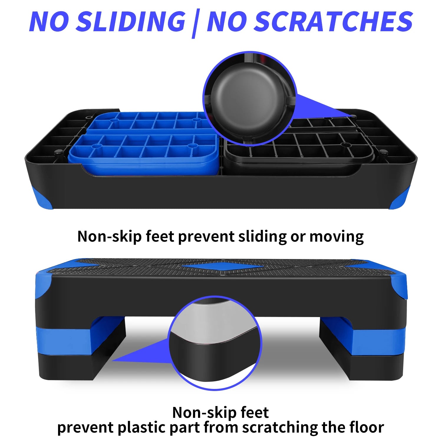 Moveforge Adjustable Aerobic Step Platform – 68.5cm Non-Slip Exercise Step for Home Workouts