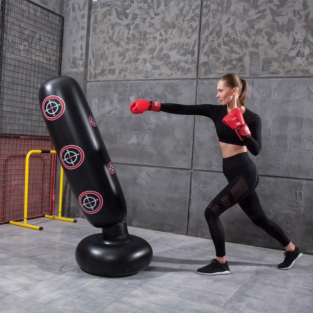 Moveforge Inflatable Punching Bag – Freestanding Water Base Sandbag for Boxing & Fitness
