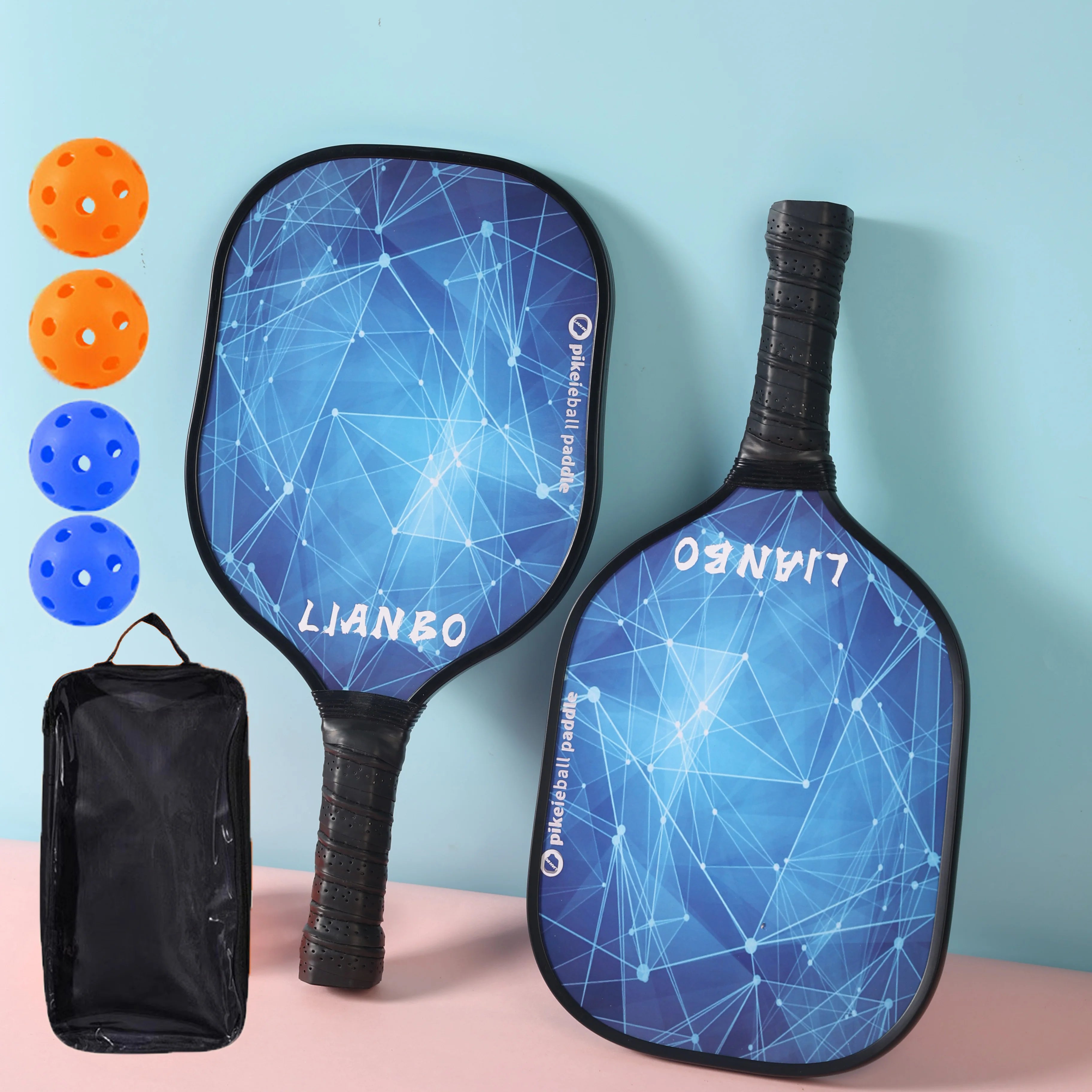 Moveforge Pickleball Rackets Set — 2 Paddles & 4 Balls