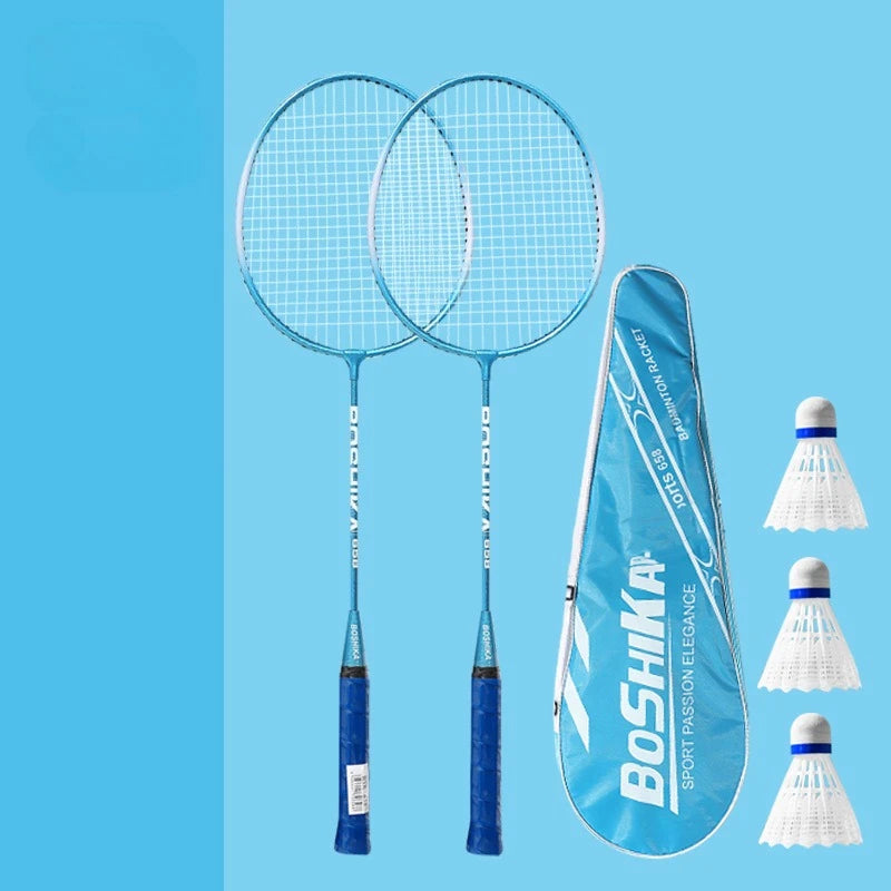 Moveforge Badminton Racket Set — Ferroalloy Frame with Bag & Shuttlecocks