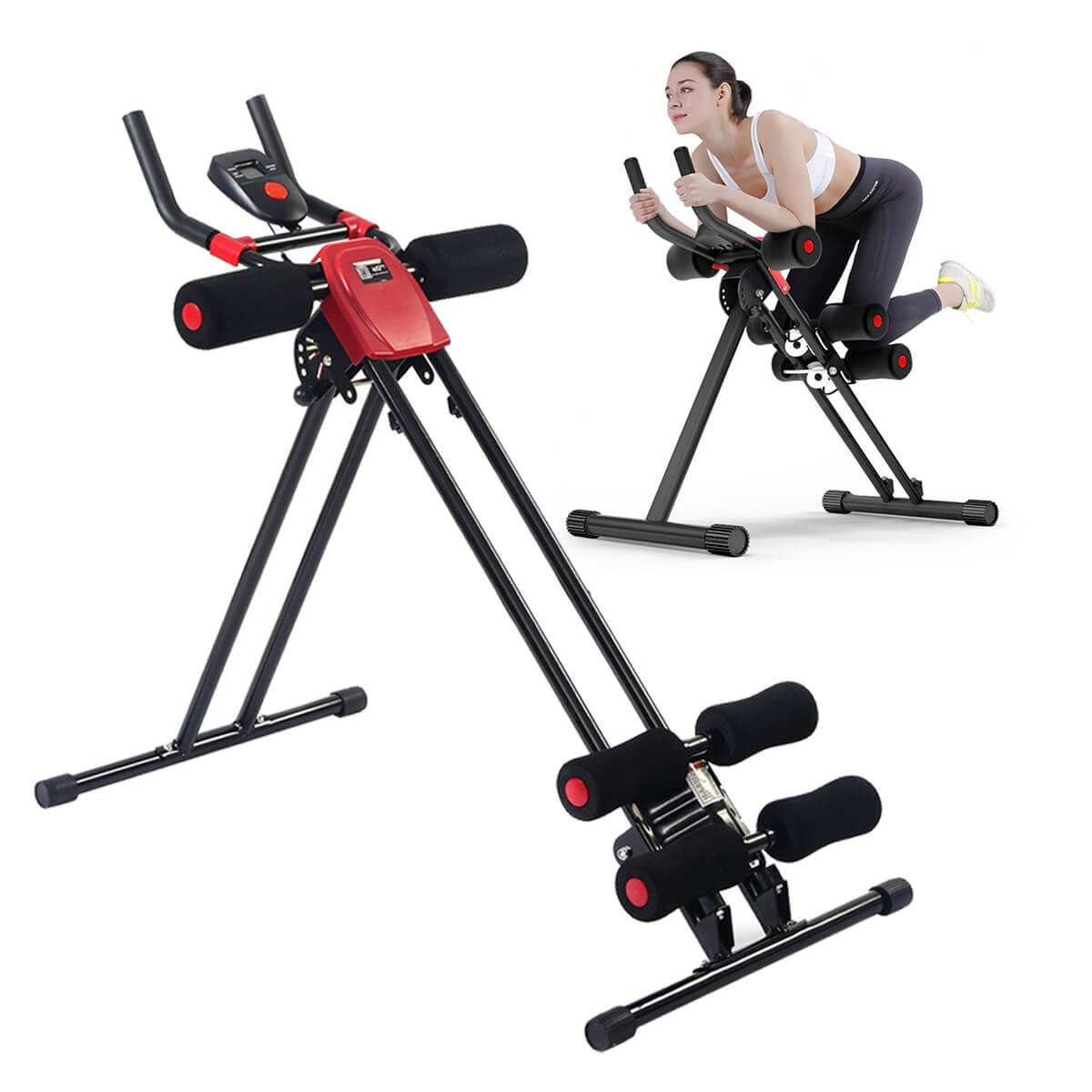 Arm and abdominal muscle strengthening exercise machine